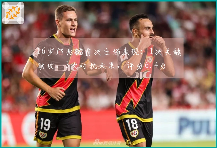 16岁邝兆镭首次出场表现：1次关键助攻，3次对抗未果，评分6.4分