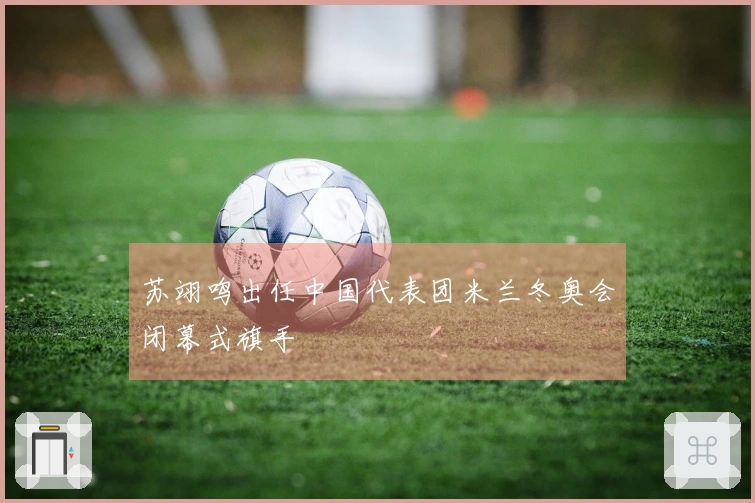 苏翊鸣出任中国代表团米兰冬奥会闭幕式旗手